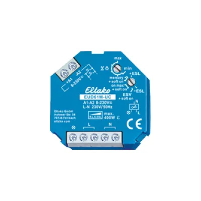 Eltako Universal-Dimmschalter EUD61M-UC 61100903 | 8-230V UC | 400W MOSFET Dimmer | Unterputz | Blau