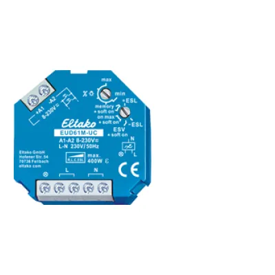 Eltako Universal-Dimmschalter EUD61M-UC 61100903 | 8-230V UC | 400W MOSFET Dimmer | Unterputz | Blau