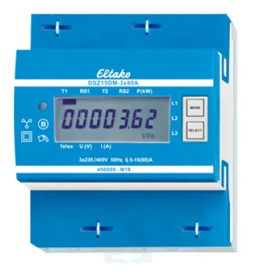Eltako Drehstromzähler DSZ15DM-3x80A MID 28380512 | M-Bus | 3x80A | MID geeicht | digital | 2-Tarif | 400V | REG