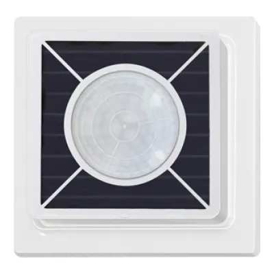 Eltako Funk-Außen-Bewegungs-Helligkeitssensor FABH65S-wg | Smart Home | Solar | Aufputz | IP54 | 84x84x39mm | Weiß