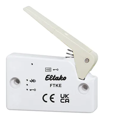 Eltako Funk-Fenster-Türkontakt FTKE-rw 30000400 | Smart Home Sensor | ohne Batterie | 868 MHz | IP54 | reinweiß