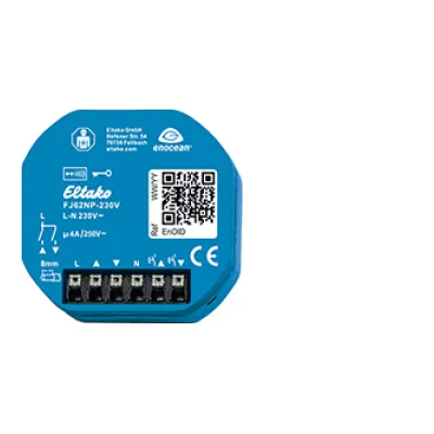 Eltako Funk Jalousie- und Rollladen-Aktor FJ62NP-230V 30200535 | 1+1 Schließer | 4A 250V AC | Unterputz | 868 MHz | Blau