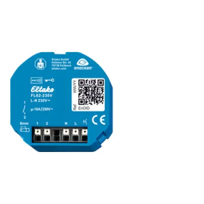 Eltako Funk-Lichtaktor FL62-230V 30100532 Unterputz | 10A 250V AC | 1 Schließer potenzialfrei | 868 MHz | IP20 | Blau