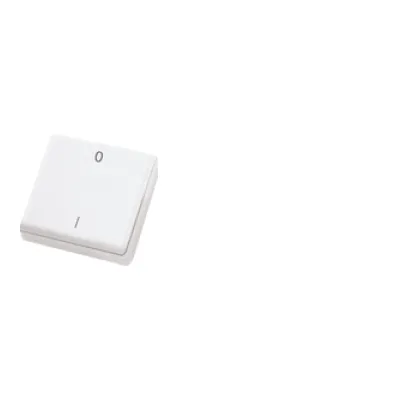 Eltako Funk-Minihandsender FMH2-rw | 2-Kanal | batterielos | 43x43mm | Aufputzmontage | reinweiß | 1 Wippe | 0/I Gravur