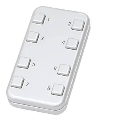 Eltako Funk-Minihandsender FMH8-wg 30000455 | 8-Kanal | batterielos | 30m Reichweite | weiß glänzend | 45x85mm