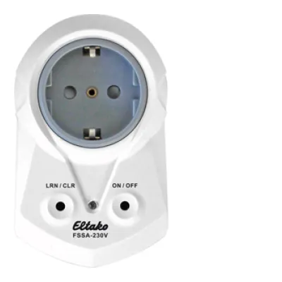 Eltako Funk-Steckdosen-Schaltaktor FSSA-230V | 10A | 230V | 2000W | bidirektional | LED | C-Last | IP20