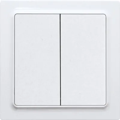 Eltako Funktaster F4T55E-wg | 4-Kanal Wandsender | Aufputz | batterie- & leitungslos | Doppelwippe | reinweiß glänzend