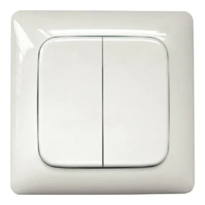 Eltako Funktaster FT55R-weiß 30000225 | 4-Kanal Wandsender | 55x55mm | Aufputz | ohne Batterie | Reflex kompatibel