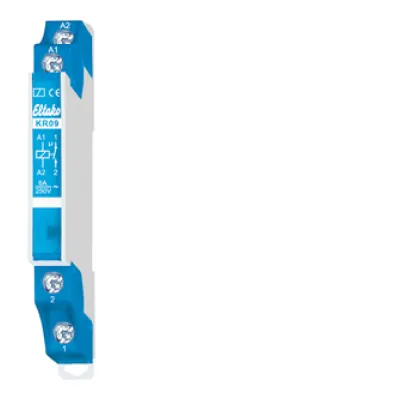 Eltako Koppelrelais KR09-230V | 1 Schließer 6A/250V AC | DIN-Schiene | 0,5 TE | LED-Anzeige | Hybrid-Technik