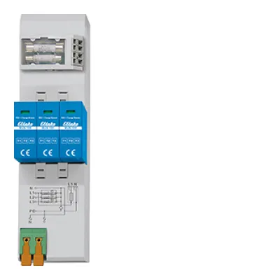 ELTAKO Überspannungsableiter MUA-100 28380000 | Typ 1+2+3 | 12,5 kA | modular | für Wallbox, PV-Anlage, Neubau