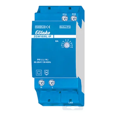 ELTAKO Gateway ZGW16WL-IP 22016001 | Modbus-Stromzähler | MQTT & REST-API | LAN/WLAN | REG 2TE | IP20 | 0,9W