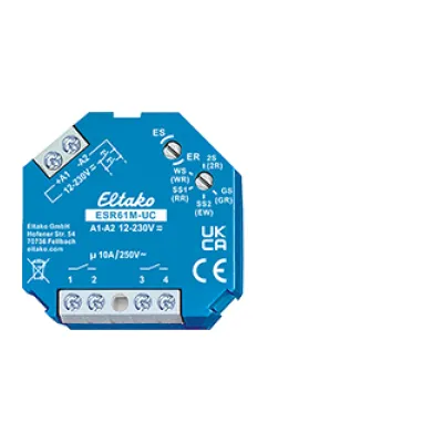 Eltako Stromstoßrelais ESR61M-UC | 1+1 Schließer | 10A 250V AC | 8–230V UC | potenzialfrei | Aufputz | max. 2000W