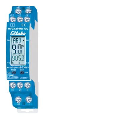 Eltako MFZ12PMD-UC | Multifunktions-Zeitrelais | 18 Funktionen | 0,1–99 Sek./Std. | 230V | DIN-Schiene | 400W