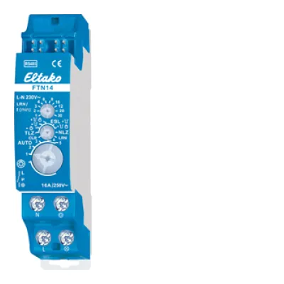 Eltako Nachlaufschalter FTN14 | RS485-Bus | 16A 250V AC | Funkbus | Ausschaltvorwarnung | LED bis 400W