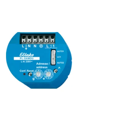 Eltako Universal-Dimmaktor PL-SAMDU 31100008 | Powerline Unterputz | 230V | 1 Kanal | 300W LED | Memory | Softstart