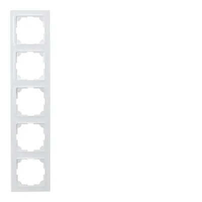 Eltako Universalrahmen 5-fach R5UE55-wg | 55x55 mm | E-Design55 | Kunststoff weiß glänzend | Klemmbefestigung | RAL 9016