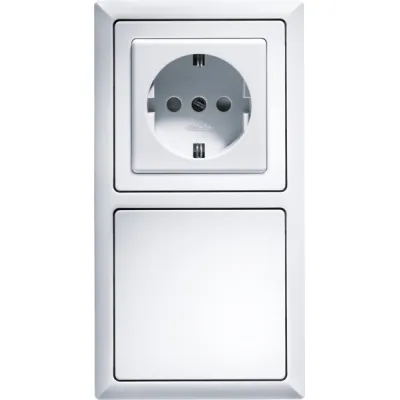 ELTAKO 2-fach-Rahmen R2-wg 30000315 | Rahmen für Schalter 55x55 mm | Kunststoff | glänzend | vertikal | weiß RAL 9016