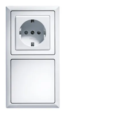 ELTAKO 2-fach-Rahmen R2-wg 30000315 | Rahmen für Schalter 55x55 mm | Kunststoff | glänzend | vertikal | weiß RAL 9016