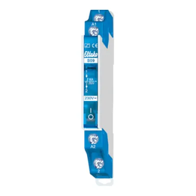 Eltako Stromstoßschalter S09-230V | 1-polig | 16A | 250V AC | 0,5TE | DIN-Schiene | Handbetätigung | 55mm