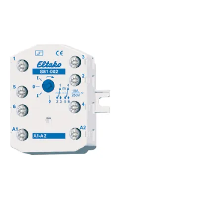 Eltako Stromstoßschalter S81-002-230V | 230V AC | 2 Wechsler | 10A | Aufputz & Einbau | Handbetätigung | 32mm
