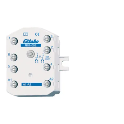 Eltako Schaltrelais R81-002-230V | 2 Wechsler 10A | 230V AC | Aufputz | Installationsrelais | 2,3 TE | Einbautiefe 32mm