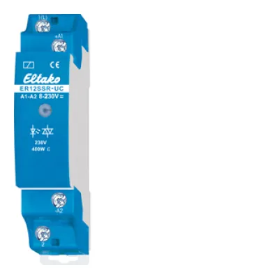 Eltako ER12SSR-UC Solid-State-Relais | 230V AC | 400W | geräuschlos | potenzialfrei | DIN-Schiene | LED-Anzeige