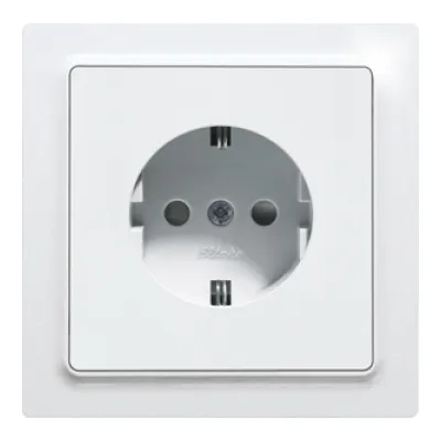Eltako Schutzkontakt-Steckdose DSS55E-wg 30055895 | Unterputz | erhöht Berührungsschutz | 16A 230V | reinweiß glänzend