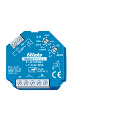 Eltako Universal-Dimmschalter EUD61NPN-UC | Dimmer 400W 230V Unterputz | LED Halogen ESL | Lichtwertspeicher