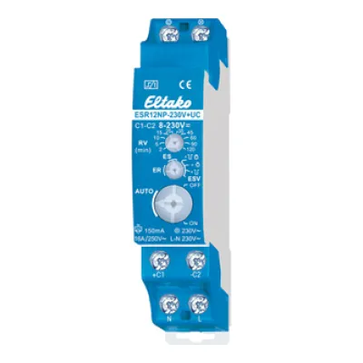 Eltako Stromstoß-Schaltrelais ESR12NP-230V+UC 16A/250V AC | 1 Schließer | Rückfallverzögerung | DIN-Schiene | 2300W