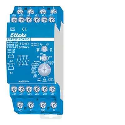 Eltako ESR12Z-4DX-UC Stromstoßschalter | 4-fach | 16A | 250V | DIN-Hutschiene | potenzialfrei