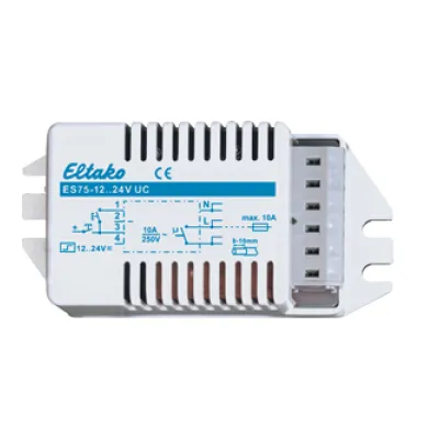 Eltako Stromstoßschalter ES75-12..24V UC 60100055 | 1 Schließer | 10A | 500W | Einbau | Weiß