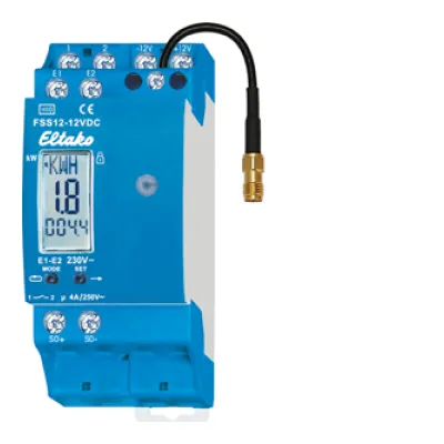 Eltako FSS12-12V DC | Funk-Stromzähler-Sendemodul | EnOcean | S0-Schnittstelle | 12V DC | Hutschiene