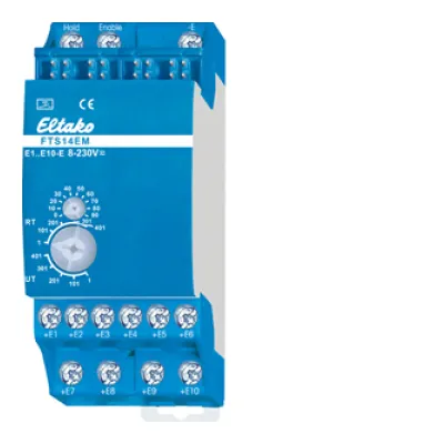 Eltako FTS14EM Eingabemodul 10-fach | RS485-Bus | 8–230V UC | REG | 2TE | IP20 | bidirektional