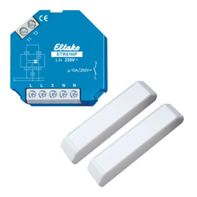 Eltako Trennrelais ETR61NP-230V+FK | 1 Schließer 10A | mit Fensterkontakt | für Dunstabzug | 230V | Einbau