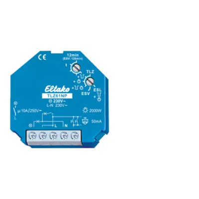 Eltako TLZ61NP-230V | Treppenlicht-Zeitschalter | 230V | 10A | Unterputz | 1-12 Min | für LED/ESL