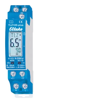 Eltako TLZ12D-plus | Treppenlicht-Zeitschalter digital | 16A | DIN-Schiene | LED geeignet | Blau