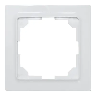 Eltako Universalrahmen 1-fach R1UE55-wg 55x55mm | Kunststoff glänzend | Klemmbefestigung | reinweiß RAL 9016