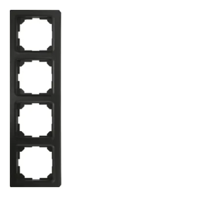 Eltako 4-fach-Universalrahmen R4UE55-am | Schalterrahmen 55x55mm E-Design | Kunststoff matt | anthrazit RAL 7016