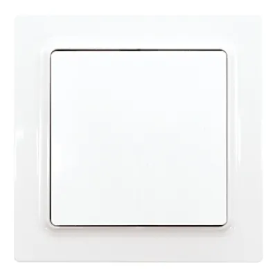 Eltako Wipptaster WT55E-wg | Unterputz Einzeltaster 1 Schließer 10A | E-Design55 | Steckklemme | weiß glänzend