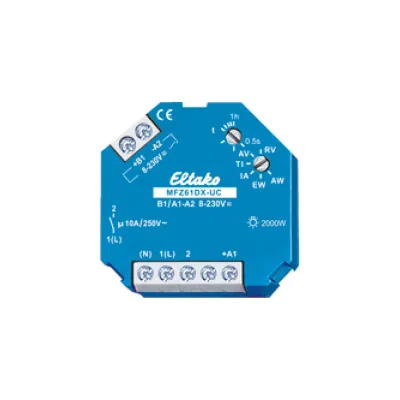 Eltako MFZ61DX-UC | Multifunktions-Zeitrelais | 1 Schließer 10A | 0,5s-1h | Unterputz | 8-230V UC