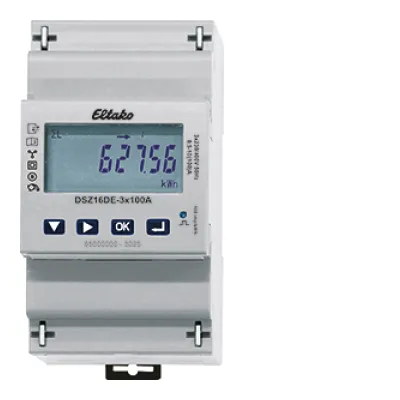Eltako Drehstromzähler DSZ16DZE-3x100A | Zweirichtungszähler | S0 | Modbus RTU | 3x100A | DIN Hutschiene | digital