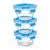 Bild: EMSA Frischhaltedosen Set Glas N10507 | Clip & Close | 3-teilig 0,18L | auslaufsicher | spülmaschinenfest | rot