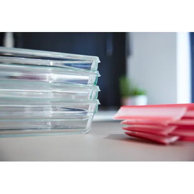 Emsa Clip&Close Glass Behälter Rechteckig 700 ml Glas