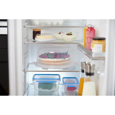 Emsa Kuchenaufbewahrungsbox K32684 Prep&Bake | 34 cm rund | Kunststoff | Schneidehilfe | spülmaschinengeeignet | Rosa