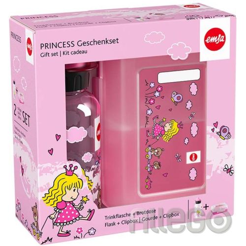 Bild: Emsa Trinkflasche+Brotdose TRITAN KIDS SET PRINCESS