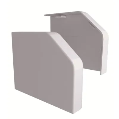 Striebel & John Endplatten Satz KBS9 2CPX044057R9999 | Rangierblenden Profil | Kunststoff | 30x115x160mm | RAL 9016