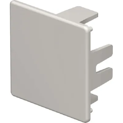 OBO Bettermann Endstück WDK HE40040LGR 6183727 | Endstück für WDK-Kanal | 40x40mm | PVC | aufrastbar | lichtgrau RAL7035