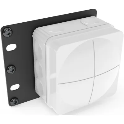 Enoc Abzweigdose CB 56599 | Installationskit IP66 | 2,5mm² | 76x76x51mm | Kunststoff | Montageplatte | weiß