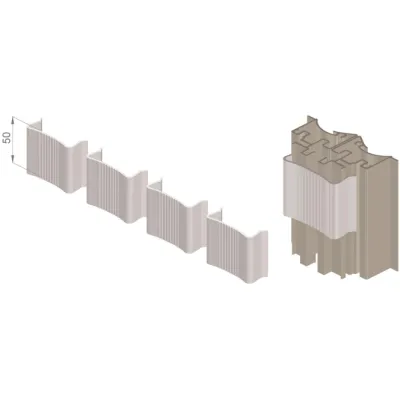 Enoc Anreihverbindersatz IBS 1 X1 57106 | Verbindungssatz für F1/S1 Schränke | oben | Stahl | 50 mm | 4 Stück