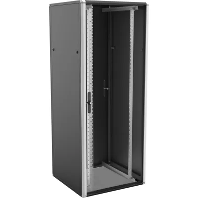 ENOC Netzwerkschrank F3 8820-S-4PR | 19 Zoll Standschrank 42HE | B800xT800xH2000 mm | Alu/Stahl | IP20 | schwarz